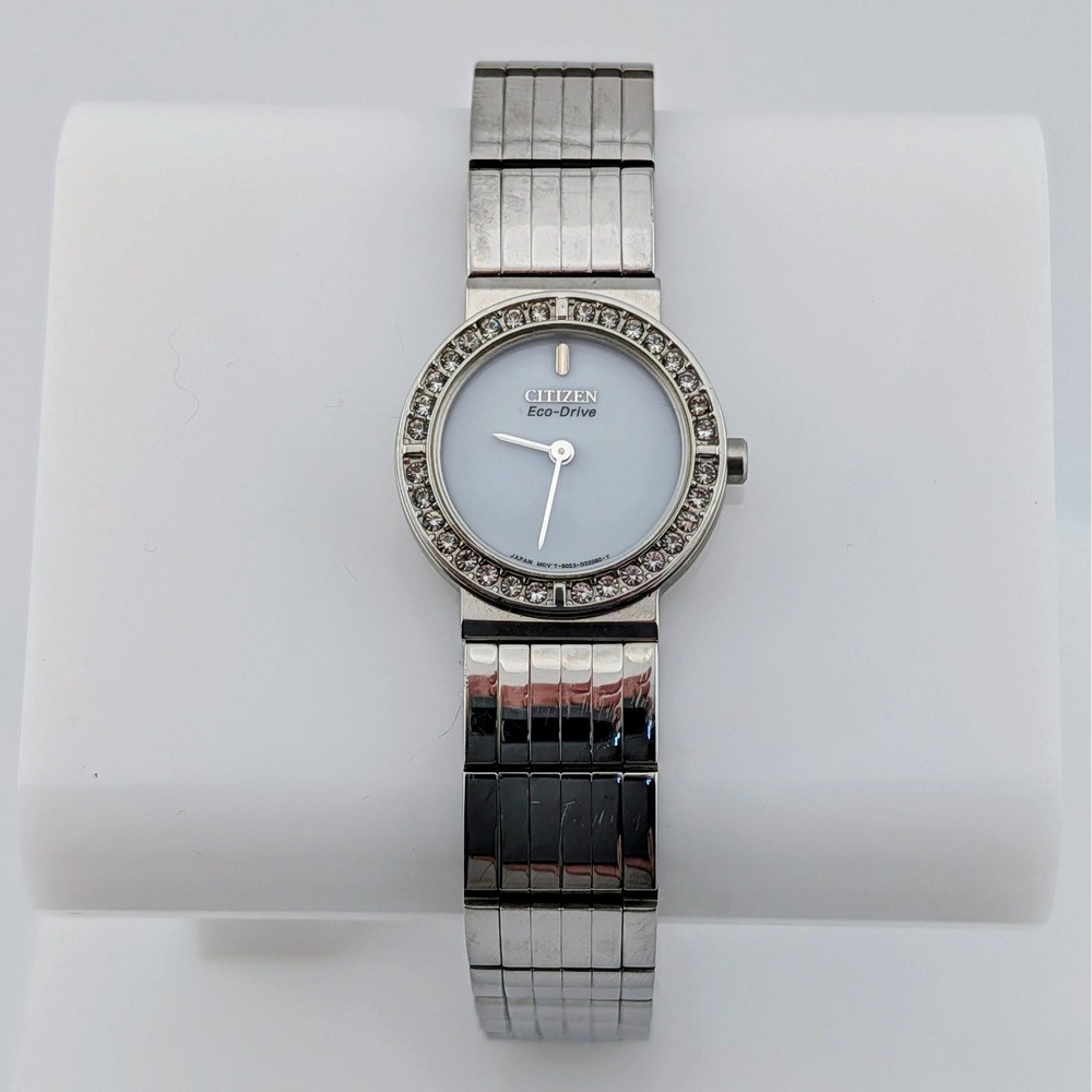 Citizen Eco-Drive Silhouette  Women's Swarovski Bezel Watch B023-59874 6.75"